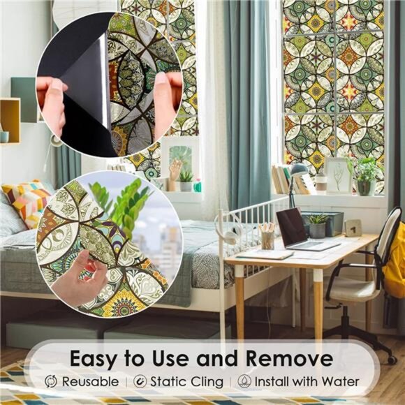 Static Cling Decorative Window Film with Installation Tools Non Adhesive - Picture 12 of 16